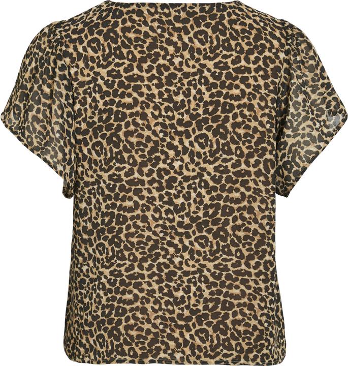 Actual product image Vila Leoprint Oberteil mit kurzen Ärmeln (38)