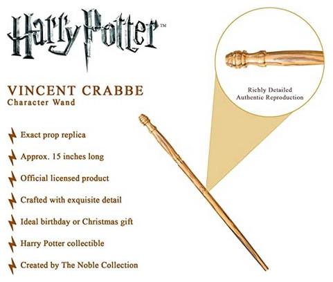 Image du produit Noble Collection Baguette magique Harry Potter Vincent Crabbe (édition personnage)