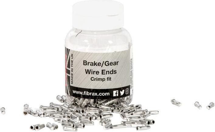 Actual product image Fibrax Box of 500 bicycle derailleur-brake cable ends