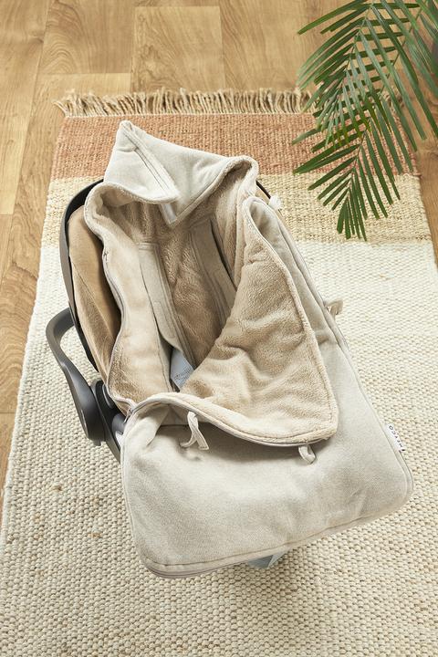 Produktbild Meyco Baby Fusssack Knit basic sand melange mit Klettverschluss