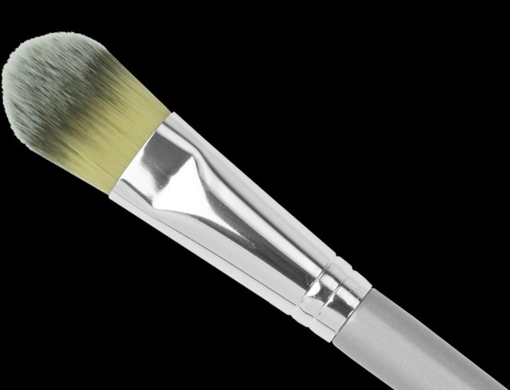 Produktbild Make-up Pinsel, silber, für flüssiges Make-up, feinstes Toray-Haar, Länge: 20 cm (Foundation)