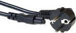Actual product image Powercord mains connector CEE7/7 male (angled) (1 m, CEE 7/7)