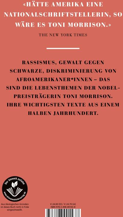 Immagine prodotto Selbstachtung (Tedesco, Toni Morrison, Christiane Buchner, Tommaso Piltz, Christine Richter-Nilsson, Dirk van Gunsteren, Nicholas Stingl, 2020)