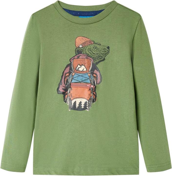 Actual product image VidaXL Children's long-sleeved shirt light khaki 140,Material: 100 (140)