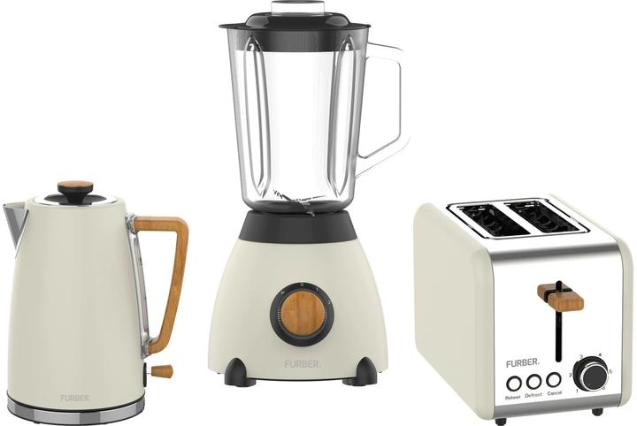 Produktbild Furber Wasserkocher, Standmixer und Toaster Set, Beige