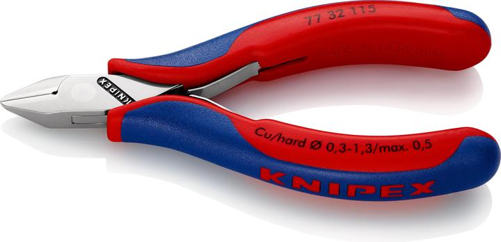 Image du produit Knipex Pince coupante de côté pour l'électronique 77 32 115 SB (115 mm)