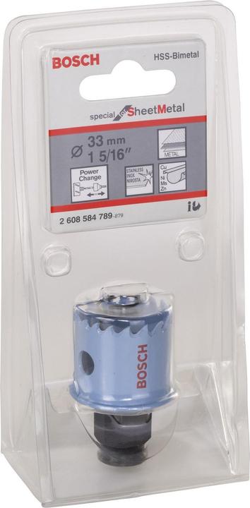 Immagine prodotto Bosch Professional Zubehör Sega a tazza speciale per lamiera, 33 mm, 1 5/16 di pollice (33 mm)