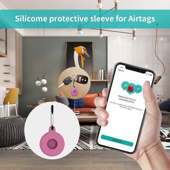 Produktbild MU Style AirTag Silikon Case mit Schlüsselanhänger