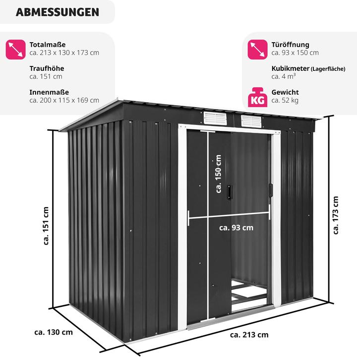 Actual product image tectake Garden shed
