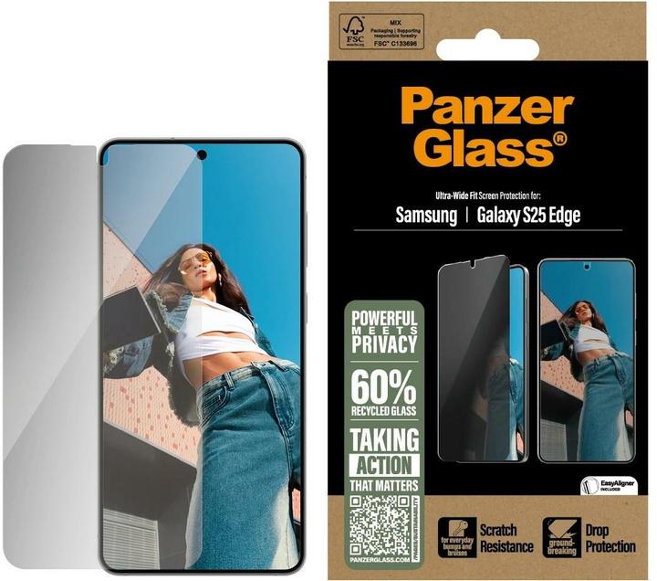 Image du produit PanzerGlass Privacy (1 pièce(s), Samsung Galaxy S25 Edge)