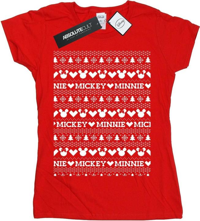 Produktbild Disney Mickey And Minnie Christmas Fair Isle TShirt (S)