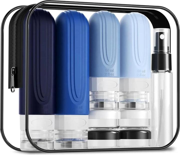 Produktbild Swissdetector Deluxe Komplettset - Wiederbefüllbare Reiseflaschen aus Silikon (Hygieneprodukt)