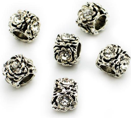 Immagine prodotto Hermex Strass Rose Bead argento placcato 925 - Argenteo (Argento 925)