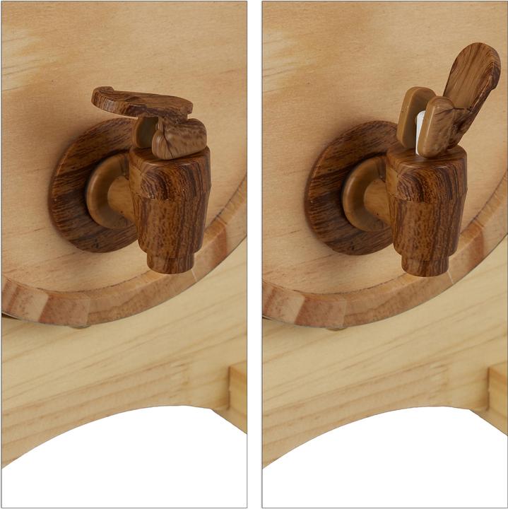 Actual product image Relaxdays Wooden Barrel 1.25L, Tap