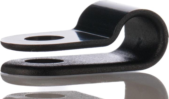 Actual product image HellermannTyton Black Nylon P-clip, 6.5mm Bundle Dia