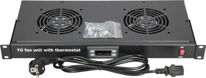 Produktbild Extralink 19/" RACK MOUNT FAN PANEL (2 FANS) WITH THERMOSTAT