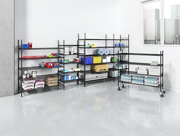 Produktbild Seco Stahldraht-Gitterregal, schwarz