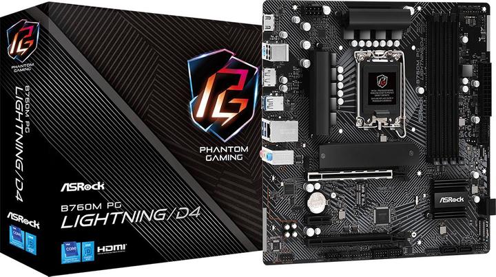 Produktbild AsRock B760M PG LIGHTNING (LGA 1700, Intel B760, mATX)