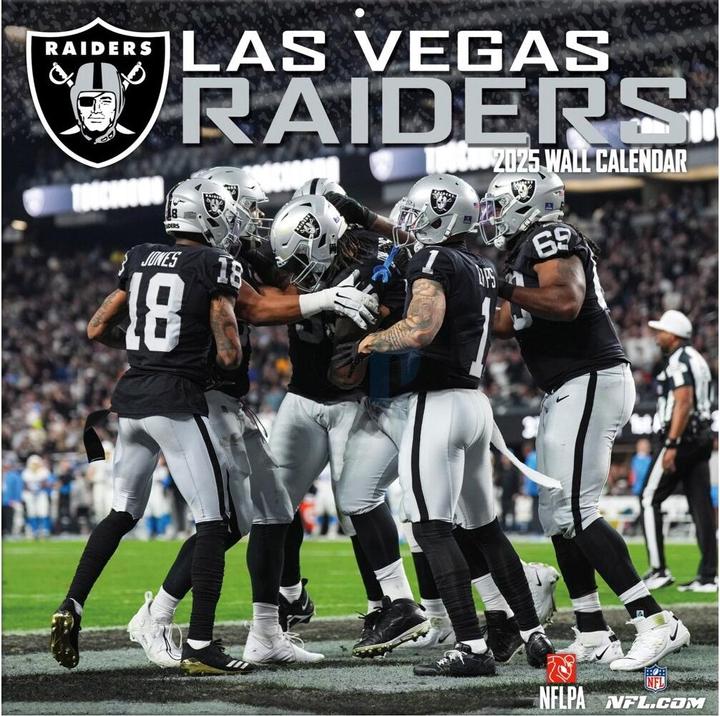 NFL - Las Vegas Raiders - 30.5 x 30.5 cm team Wall calendar 2025 (30.5 x 30.5 cm, French, Italian, Spanish, German, English)