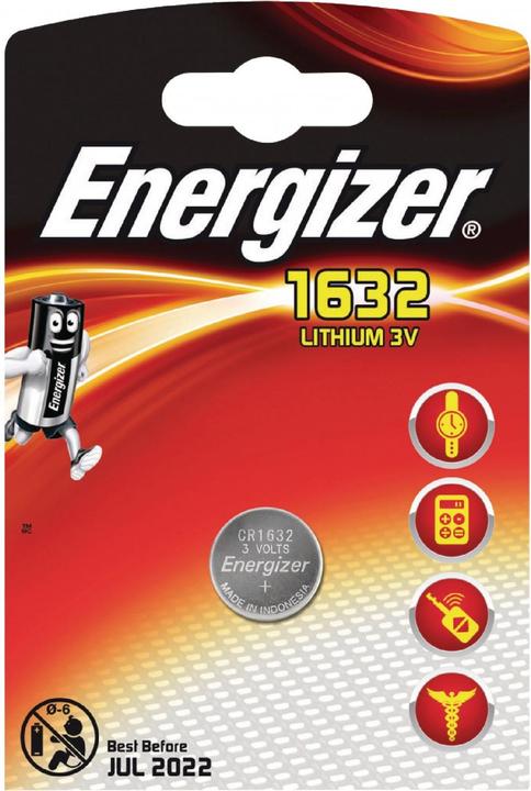Actual product image Energizer CR1632 Lithium (1 pcs., CR1632, 130 mAh)