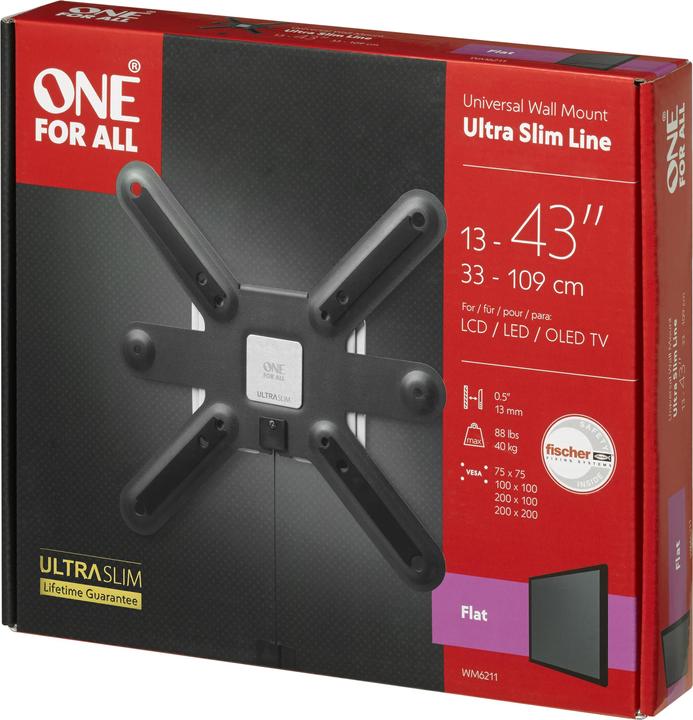 Produktbild One for All Ultraslim WM6211 (Wand, 42", 40 kg)