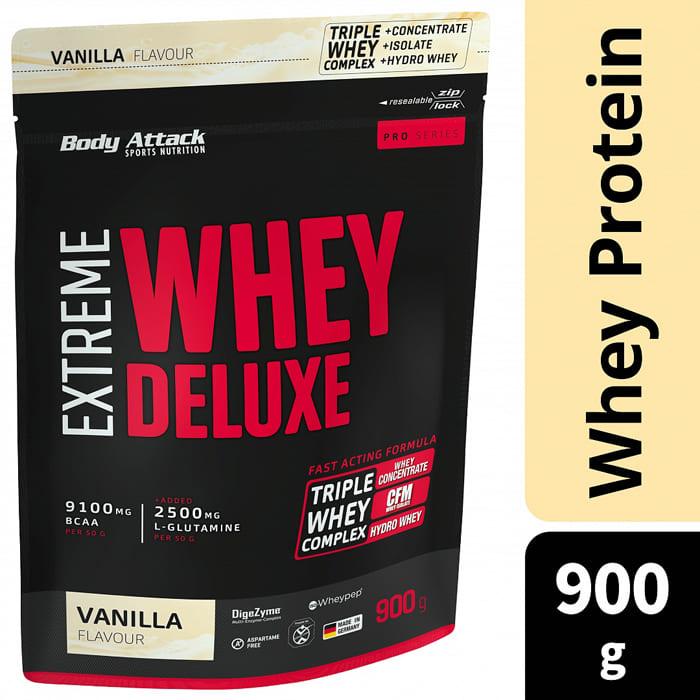 Produktbild Body Attack Extreme Whey Deluxe (900g Beutel) (Vanille, 1 Stk., 900 g)