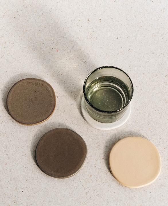 Actual product image Esmée Set of 4 Ceramic Coasters (4 x, Glass coaster)