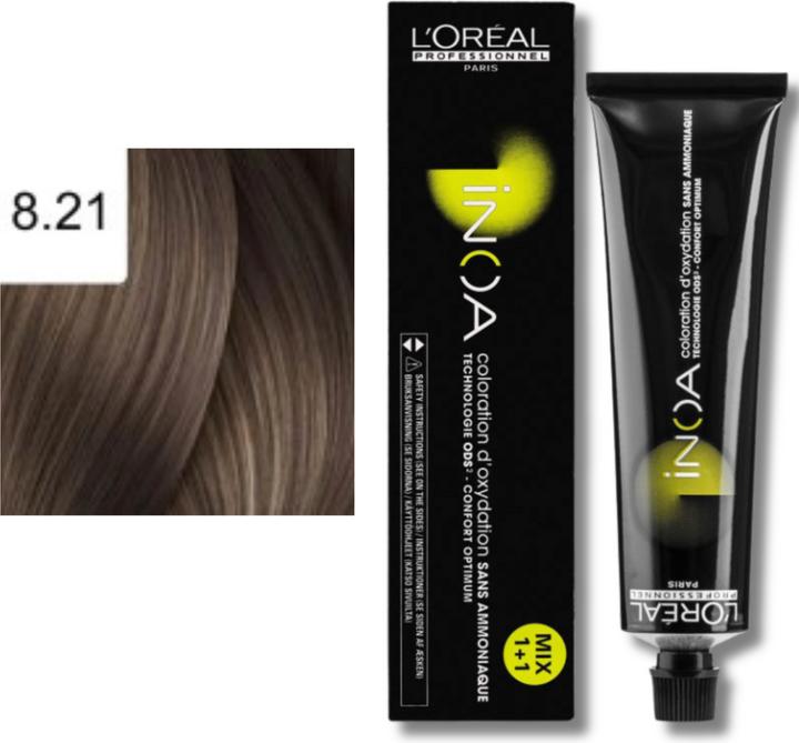 Produktbild L'Oréal Professionnel Inoa (8.21 hellblond irise asch high resist)