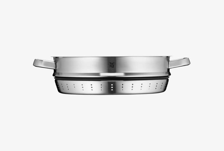 Produktbild WMF Bräter mit Dampfgareinsatz stahlgrau (28 cm, Bräter + Schmortopf, Edelstahl)