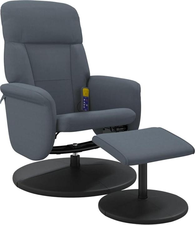 Actual product image VidaXL Massage chair with footstool dark grey velvet,colour