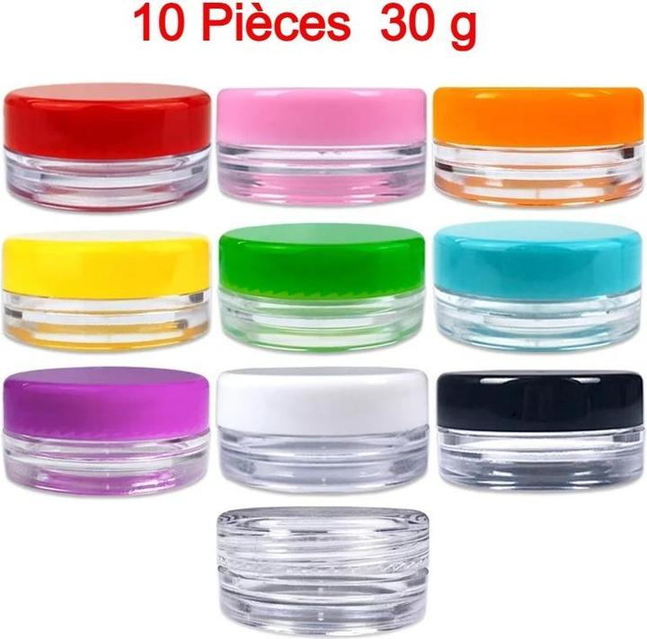 Image du produit Swissdetector 10 Pots cosmétiques vide - 30g - Multicolore