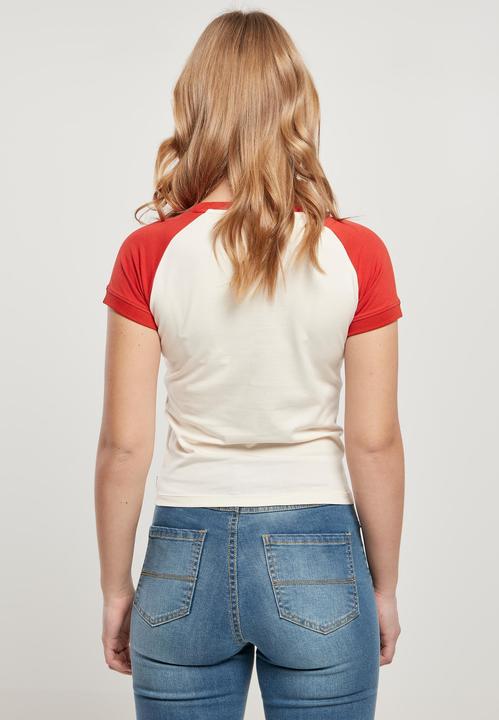 Immagine prodotto Urban Classics Maglietta da baseball da donna biologica elasticizzata corta e retrò (S)