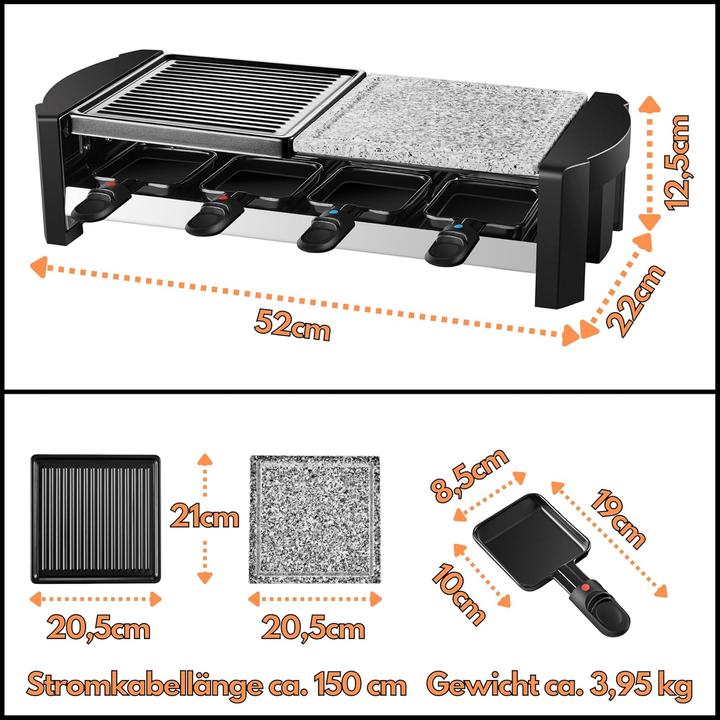 Image du produit Steinborg Raclettegrill für 8 Personen