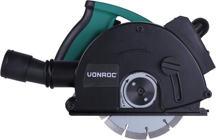 Actual product image Vonroc Wall chaser with laser and suction bonnet