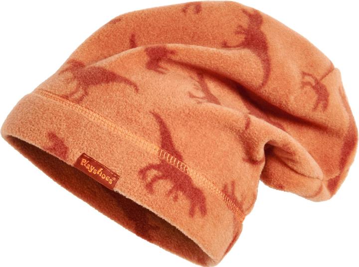 Produktbild Playshoes Mütze Fleece-Beanie Dinos Ocker Gr. 51 (51)