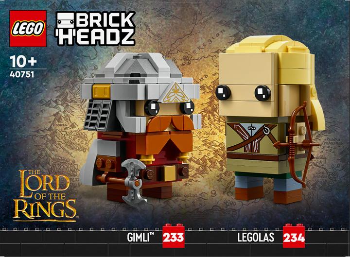 Image du produit LEGO Seigneur des Anneaux Legolas et Gimli (40751, LEGO Brickheadz)