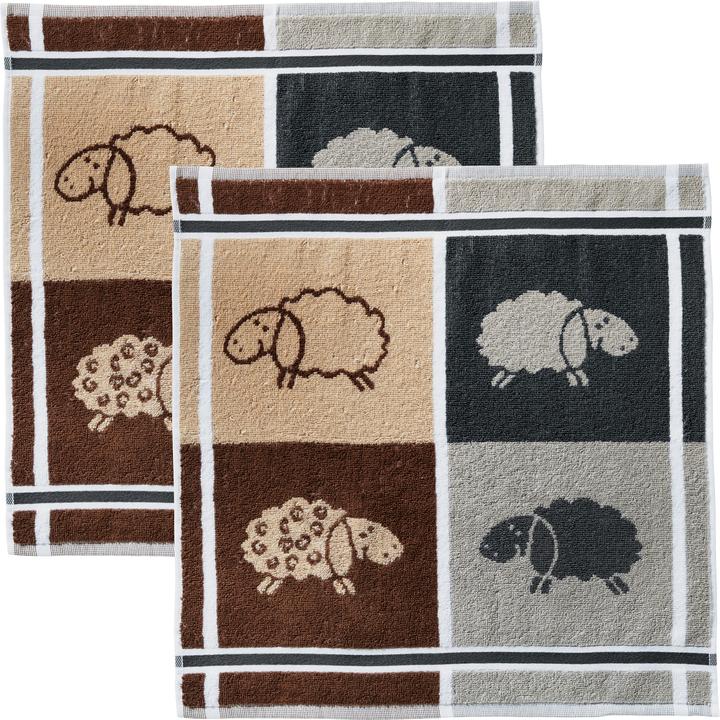 Image du produit Kracht Torchon en éponge en pack de 2 (50 x 50 cm)