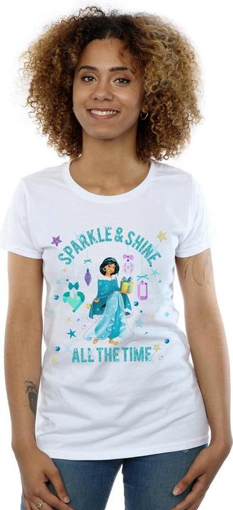 Actual product image Disney Womens/Ladies Princess Jasmine Sparkle And Shine Cotton T-Shirt (S)