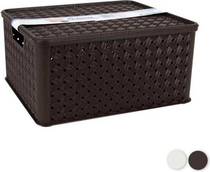 Actual product image Tontarelli Storage box with lid 13 L plastic (33 X 29 x 16 cm) Colour: Black (13 l)