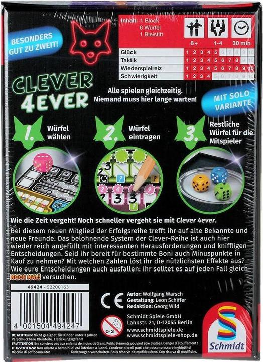 Produktbild Schmidt Spiele Clever ever (Deutsch)