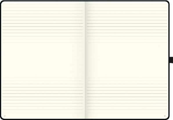 Actual product image Notebook KOMPAGNON A4 lined, black hardcover 192 pages (A4, Lined, Hardcover)