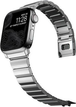 Produktbild Nomad Stainless Steel Band -terÃƒÂ¤sranneke, Apple Watch 41 / 40 /, hopea (Edelstahl, Apple Watch Series 9)