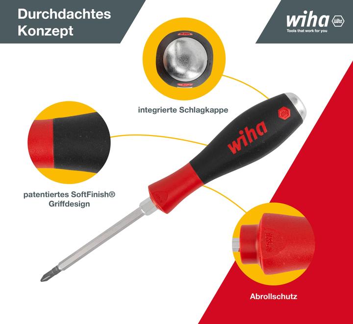 Produktbild Wiha SoftFinish (Schlitzschrauben, Phillipps-Kreuzschlitz (PH))