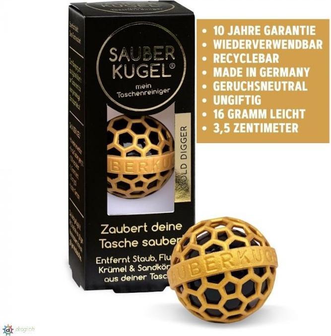 Actual product image Sauberkugel Pocket cleaner gold