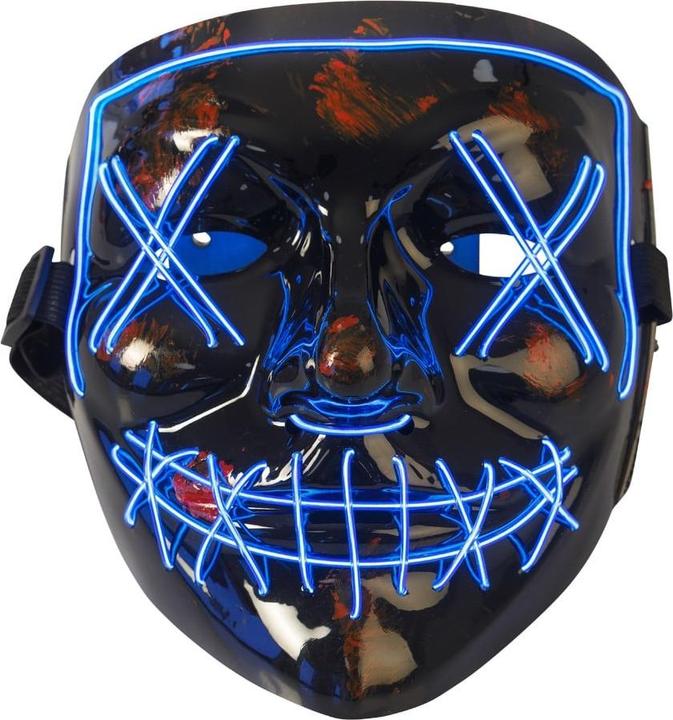 Produktbild Joker Halloween - LED Mask Horror Blue (96739)