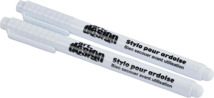 Immagine prodotto ArtdeSign Penne per lavagna, 2 penne, inchiostro bianco, cancellabile (Bianco, 2 x)
