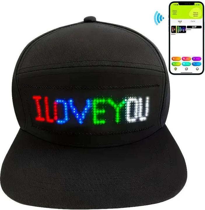 Immagine prodotto Out of the blue LED Baseball Cap, Animierte Bluetooth-LED Baseballmütze (Taglia unica)