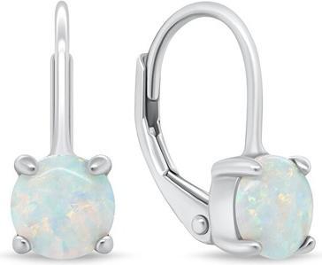 Brilio Silver - Silver earrings with synthetic opals EA935W (Synthetische Steine)