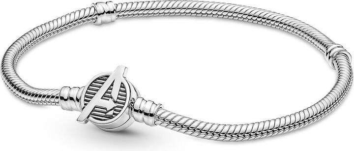 Pandora Moments Marvel The Avengers Logo Snake Chain Armband