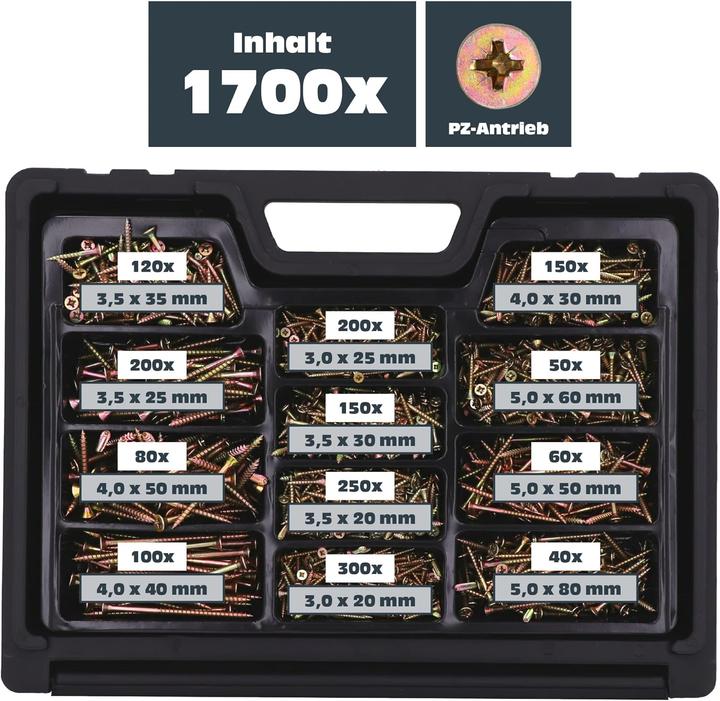 Immagine prodotto Helpmate Holzschrauben Set (1700 Viti per pezzo)